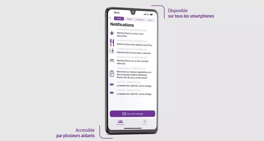 Application mobile aidant